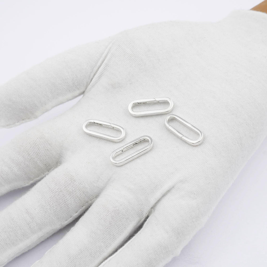 925 Sterling Silver - Long Regal Paperclip Clasp