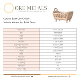 9ct Rose Gold - Classic Baby Cot Charm