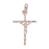 18ct Rose Gold - Jesus on Wire Crucifix Charm