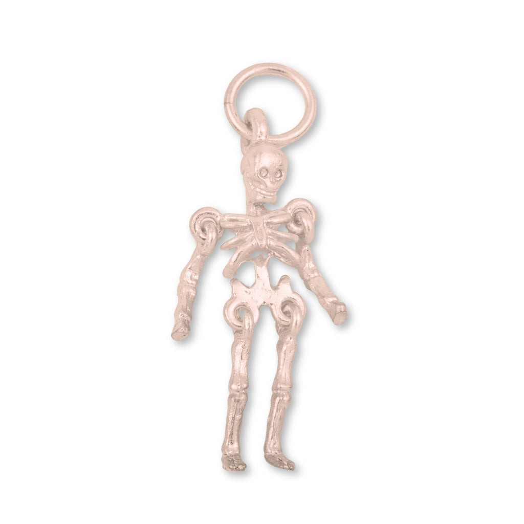 9ct Rose Gold - Articulating Skeleton Charm