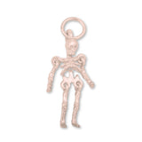 9ct Rose Gold - Articulating Skeleton Charm