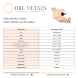 9ct Rose Gold - Dog in Kennel Charm