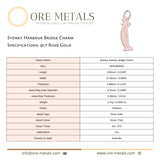 9ct Rose Gold - Sydney Harbour Bridge Charm