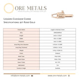 9ct Rose Gold - Loggers Chainsaw Charm