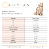 9ct Rose Gold - LaPerm Cat Charm