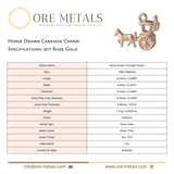 9ct Rose Gold - Horse Drawn Carriage Charm