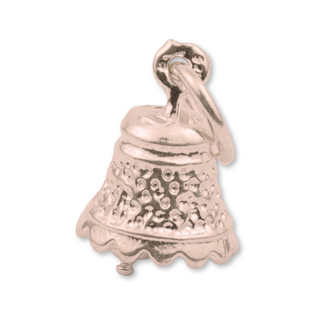 9ct Rose Gold -Vintage Dimpled Bell Charm