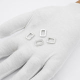 925 Sterling Silver - Square Regal Paperclip Clasp