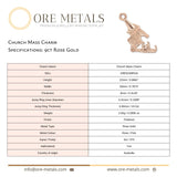 9ct Rose Gold - Church Mass Charm