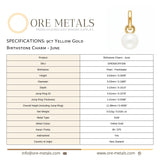 9ct Yellow Gold | Pearl - June Birthstone Charm