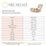 9ct Rose Gold - Panther Chameleon Charm
