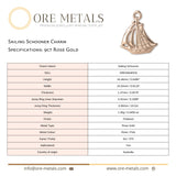 9ct Rose Gold - Sailing Schooner Charm