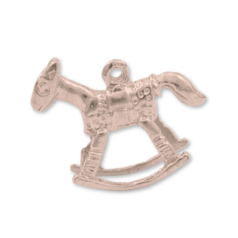 18ct Rose Gold - Abstract Rocking Horse Charm
