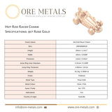 9ct Rose Gold - Hot Rod Racer Charm