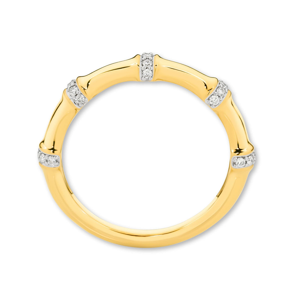 18ct Yellow Gold | 0.12ct GH/SI - Bone Diamond Ring