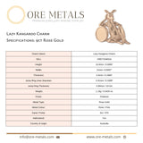 9ct Rose Gold - Lazy Kangaroo Charm