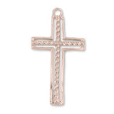 9ct Rose Gold - Rope Crucifix Charm