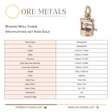 9ct Rose Gold - Wishing Well Charm