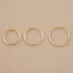 9ct Yellow Gold - Etched Sleepers