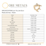 9ct Yellow Gold - Heart Prong Setting