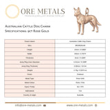 9ct Rose Gold - Australian Cattle Dog Charm