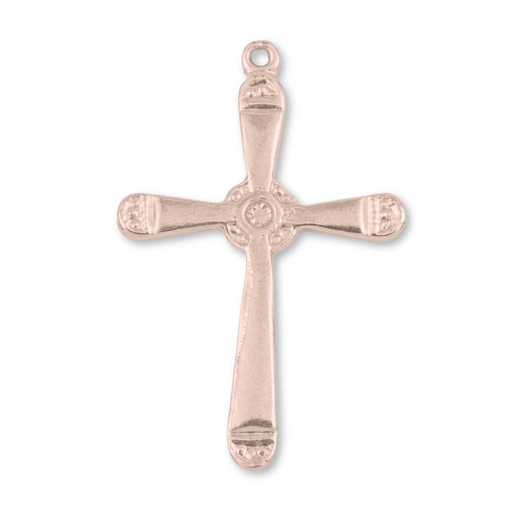 9ct Rose Gold - Paddle Crucifix Charm