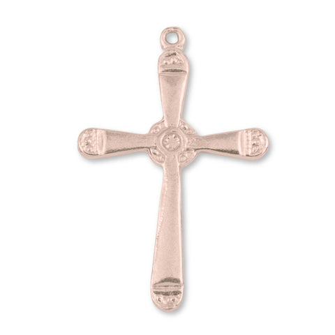 9ct Rose Gold - Paddle Crucifix Charm