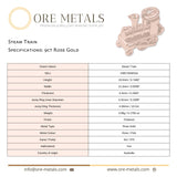 9ct Rose Gold - Steam Train Charm