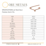 9ct Rose Gold - Safety Pin