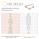 9ct Rose Gold - Safety Pin