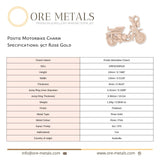 9ct Rose Gold - Postie Motorbike Charm