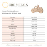9ct Rose Gold - Harley Motorbike Charm