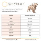 9ct Rose Gold - English Springer Spaniel Dog Charm