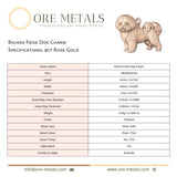 9ct Rose Gold - Bichon Frise Dog Charm