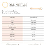 9ct Rose Gold - Shifting Spanner Charm