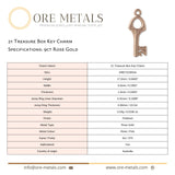 9ct Rose Gold - Openwork 21 House Key Charm
