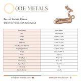 9ct Rose Gold - Ballet Slipper Charm