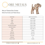 9ct Rose Gold - Welsh Terrier Dog Charm