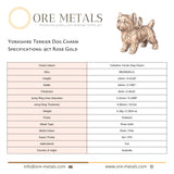 9ct Rose Gold - Yorkshire Terrier Dog Charm