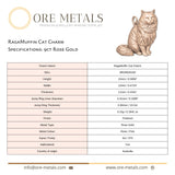 9ct Rose Gold - Ragamuffin Cat Charm