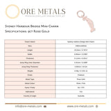 9ct Rose Gold - Sydney Harbour Bridge Gallery Charm