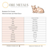 9ct Rose Gold - Burmese Cat Charm