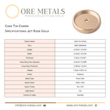 9ct Rose Gold - Cake Tin Charm