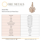 9ct Rose Gold - Spider Web Charm