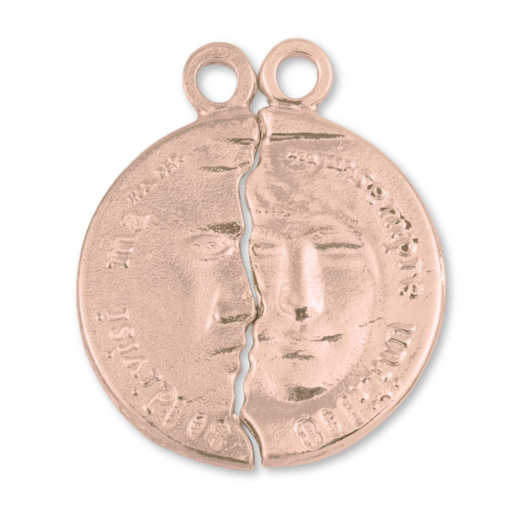 18ct Rose Gold - His & Hers Latin Amulet Charm