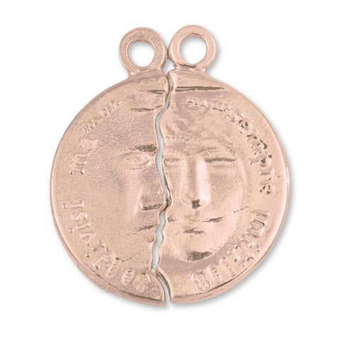 18ct Rose Gold - His & Hers Latin Amulet Charm