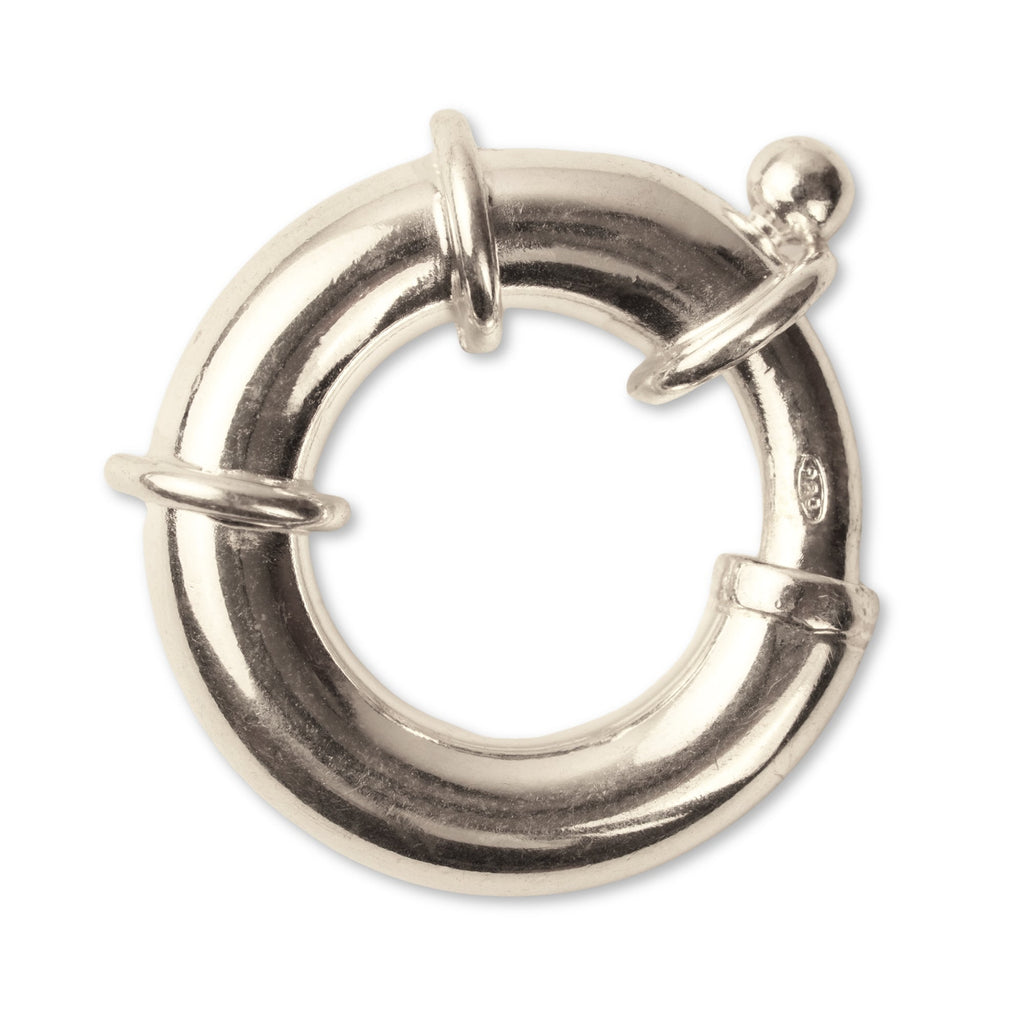 Long Spring Ring 925 Sterling Silver - Large Spring Ring