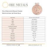 9ct Rose Gold - His & Hers Latin Amulet Charm