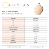 9ct Rose Gold - Boys Silhouette  Charm