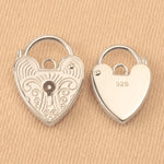 925 Sterling Silver - Engraved Padlock Clasp